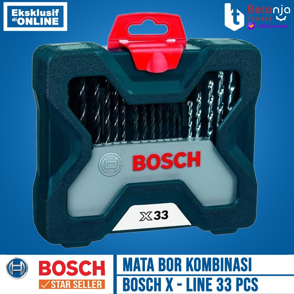 Bosch Mata Bor Kombinasi X-line Set 33 Pcs Bosch Mata Bor Obeng 33pcs