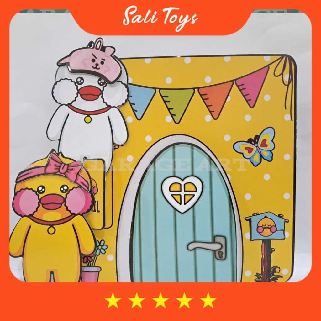 Mainan Anak LucuBebek Dolls Paper Duck Boneka Kertas Mainan Edukasi Anak Paper Bookmainan bayi  eduk