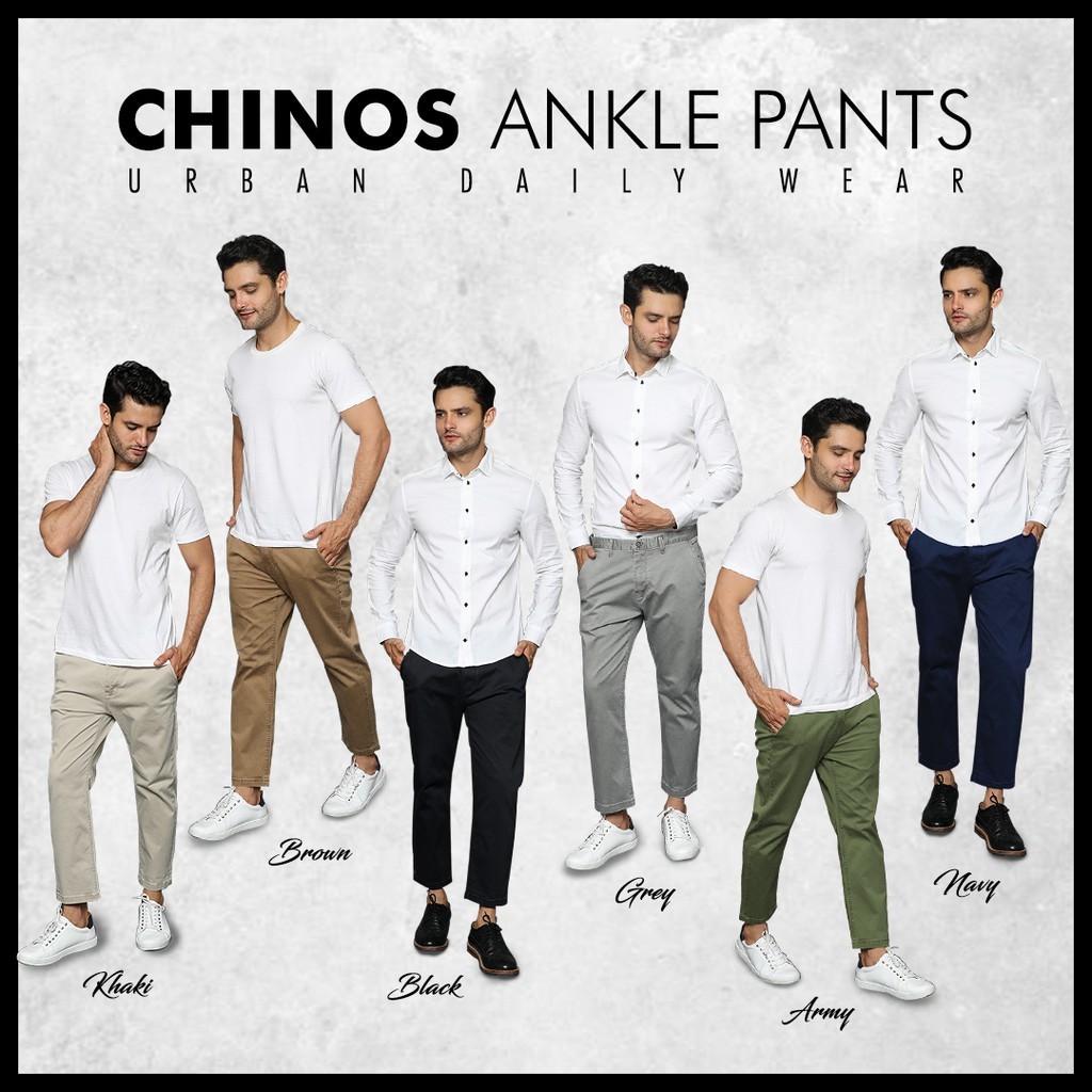 Goodfriends Celana Ankle Pants Chinos Twill Stretch