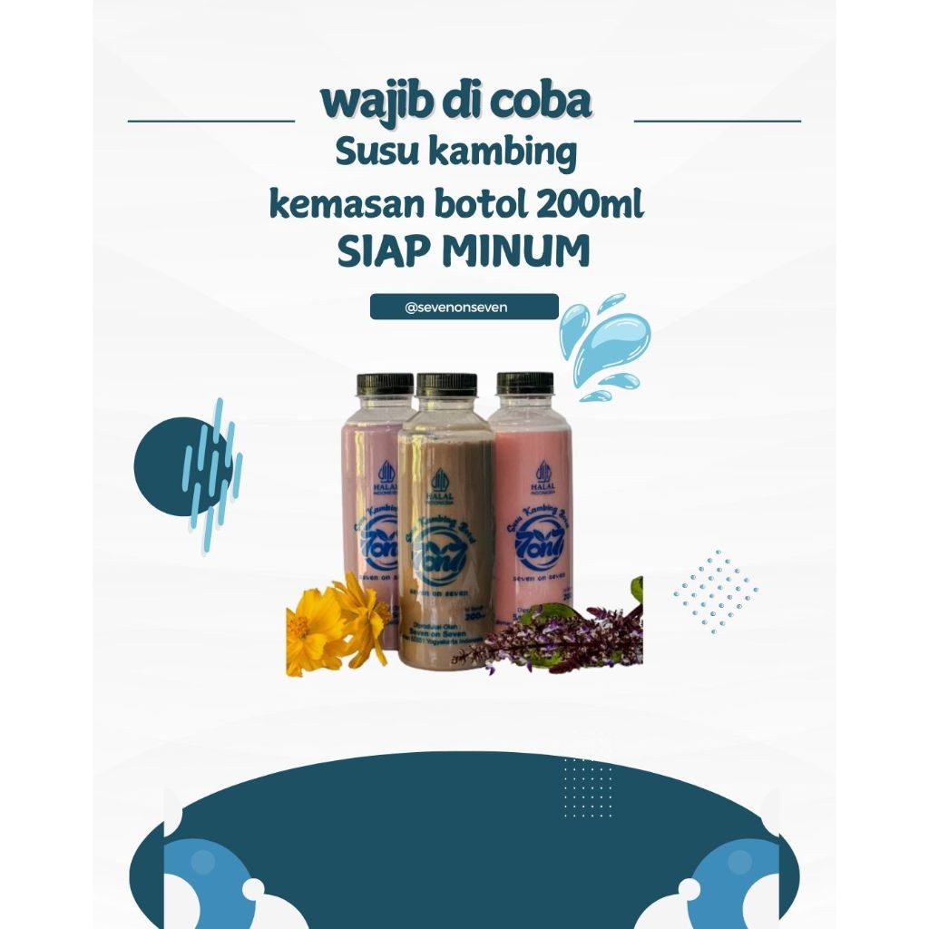 

Susu Kambing Etawa Siap minum 7on7 Kemasan Botol 200 ml