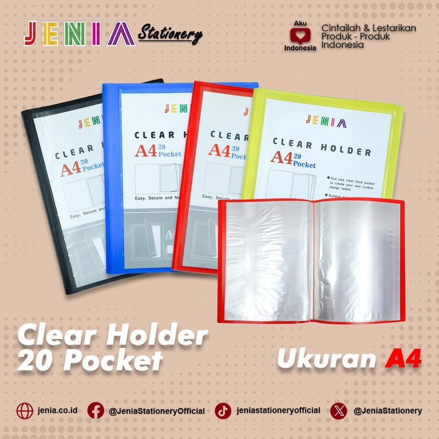 

Clear Holder 20 A4 / File Holder Map
