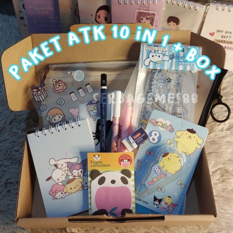 

6.6 serbagemes88 - SET ALAT TULIS 10 IN 1 LENGKAP / STATIONERY UNTUK SOUVENIR HADIAH / HAMPERS KADO GIFT SEKOLAH / HAMPERS WISUDA ULANG TAHUN / ALAT TULIS PAKET / ALAT TULIS MURAH / PAKET ANAK UNIK DAN BERMANFAAT / BOX KADO PEREMPUAN LAKI LAKI / BUKU