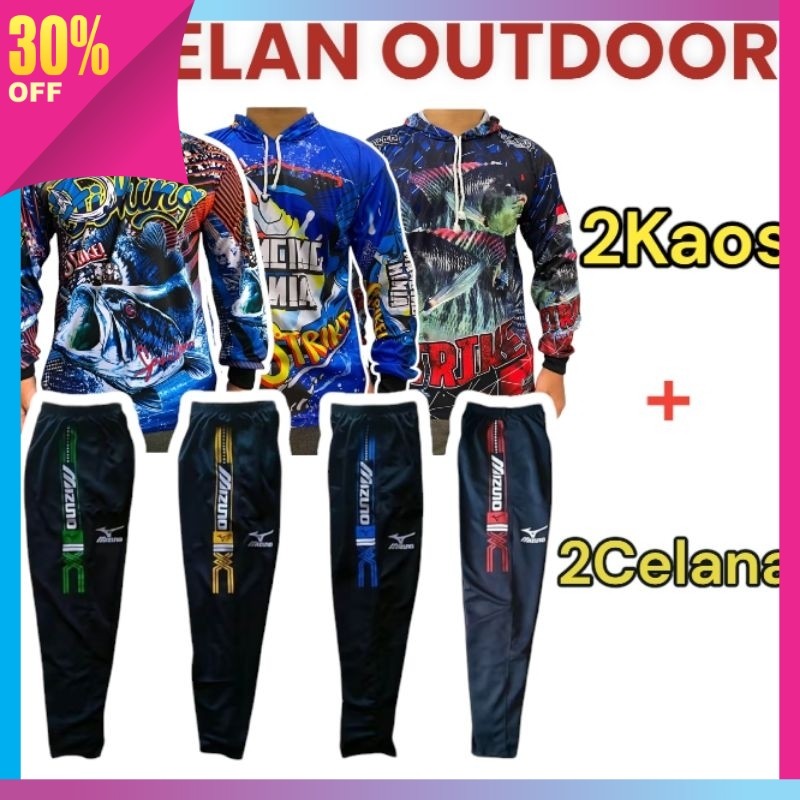 Style Kekinian New Modern Bagus Tebal Keren / PROMO 2Kaos + 2Celana panjang training ,Setelan jersey