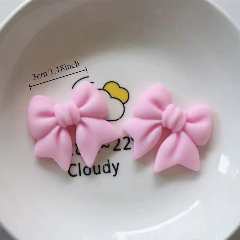 5pcs Bowtie resin decorations mini bowtie resin decorative crafts for diy cream gel cell phone case 