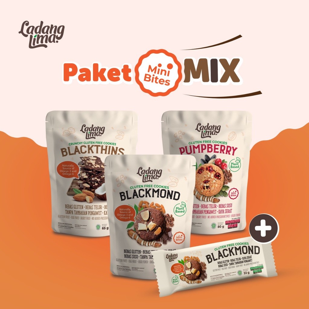 

PROMO!Paket Mix Cookies Mini Bites & Blackmond Sachet 33g | Healthy Cookies With ProteinREADY