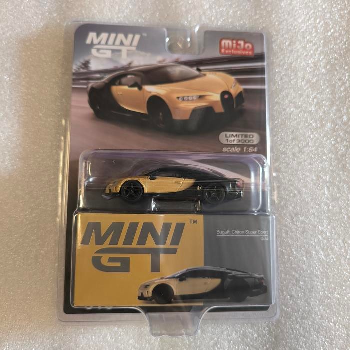 DIECAST MINI GT 513 MIJO BUGATTI CHIRON SUPER SPORT GOLD - BLISTER PACK