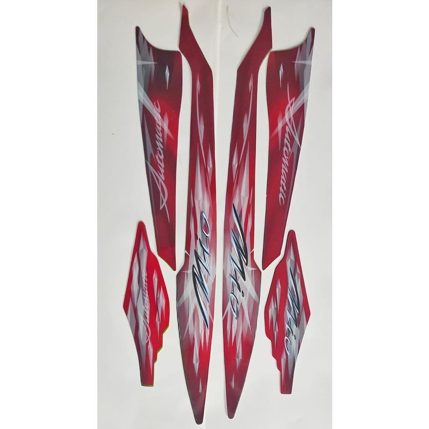 stiker striping motor mio smile sporty 2009 merah full body original