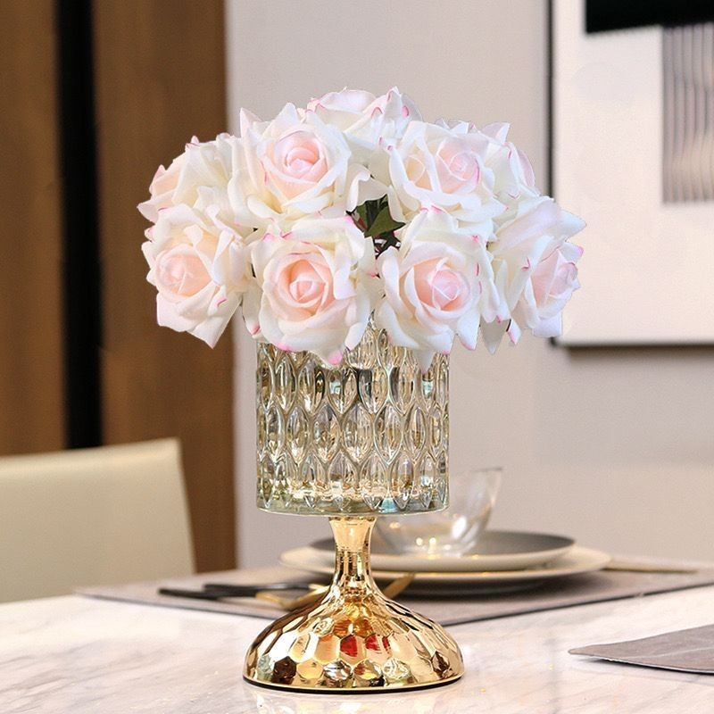 ARKAMANISHOP Kristal mewah ruang tamu kelas atas pengaturan bunga meja makan meja makan kabinet TV m