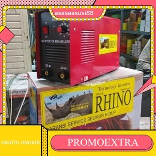 Mesin Las Inverter 900 Watt 200 A Rhino Merah