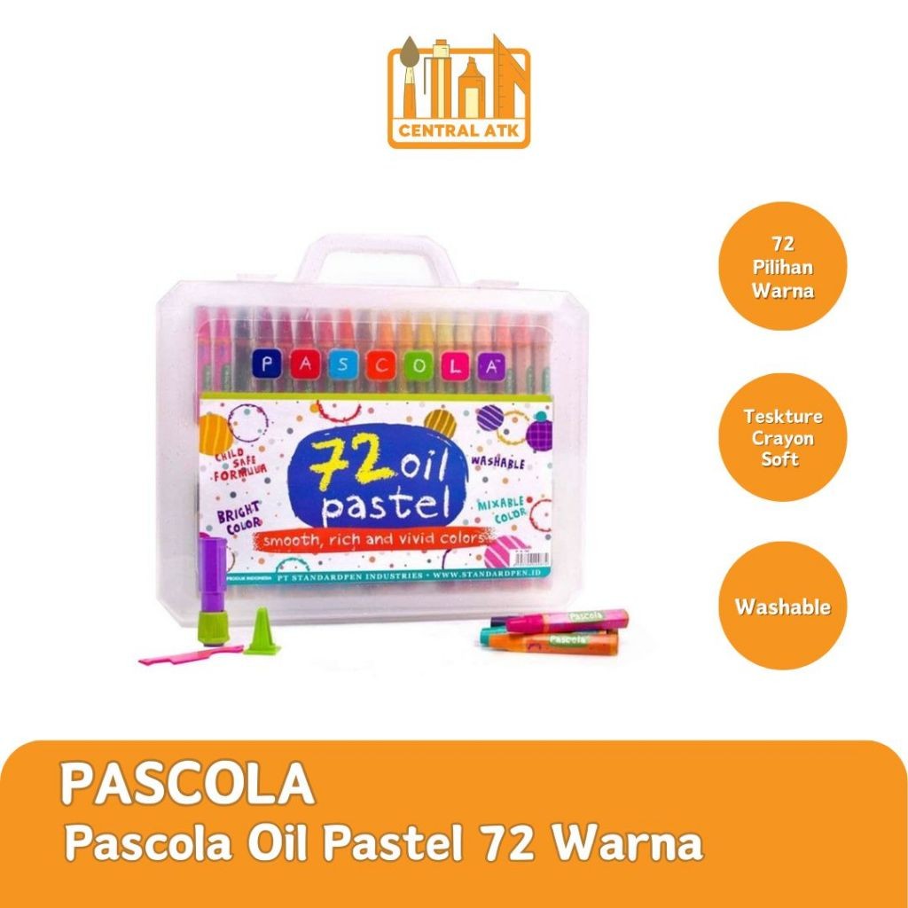 

CRAYON / OIL PASTEL PASCOLA ISI 72 WARNA