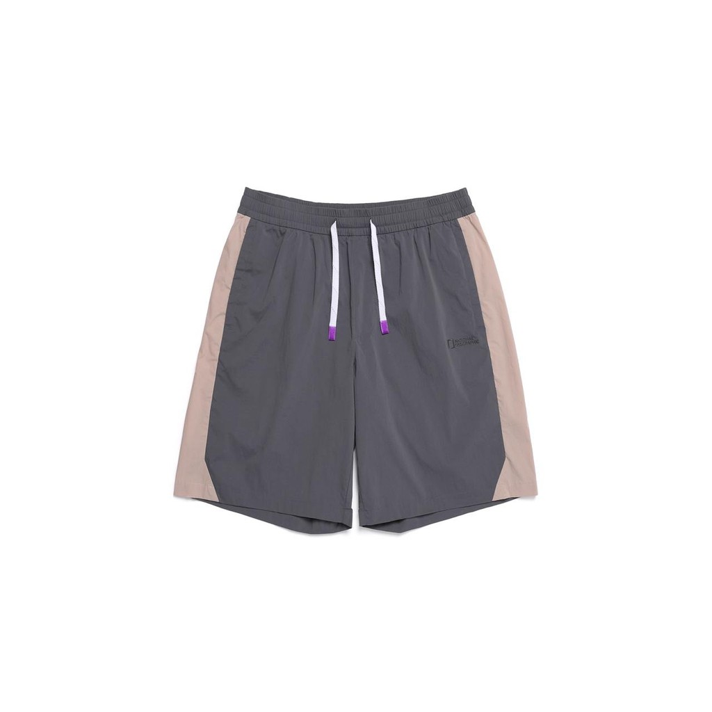 National Geographic Cool Wave Color Block Banding Half Pants Grey - Celana Pendek Unisex Abu-Abu