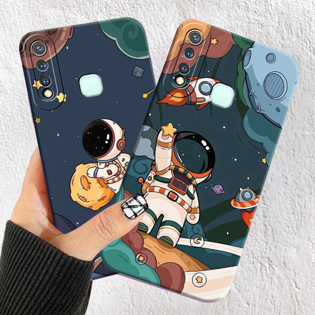 Sofcase Vivo Y11/Y12/Y12i/Y15/Y17/Y19 Motif Astronot  Aesthetic-Case Astronot  - Case Terbaru - Case