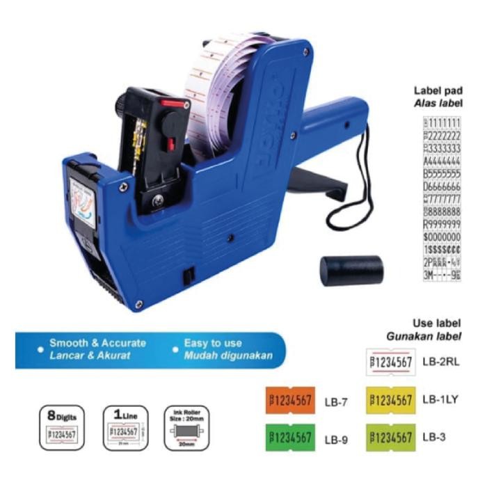

MUMPUNG PROMO (1 Unit) Alat Cetak Label Harga JOYKO Price Labeller MX-5500M 1 Baris 8 DigitsTERLARIS