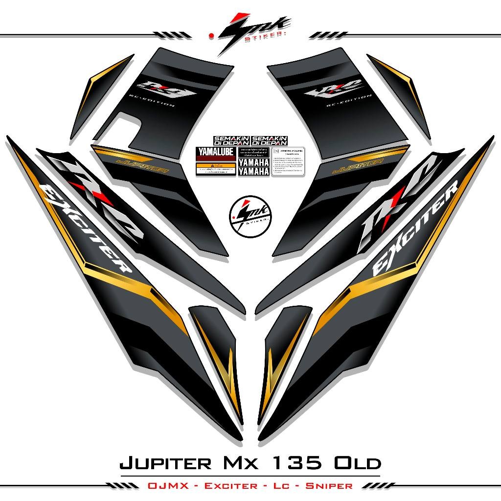 Stiker Striping Jupiter Mx Lama 135 List Body Variasi Stiker Exciter 135 Mx Old Mx Lama 135