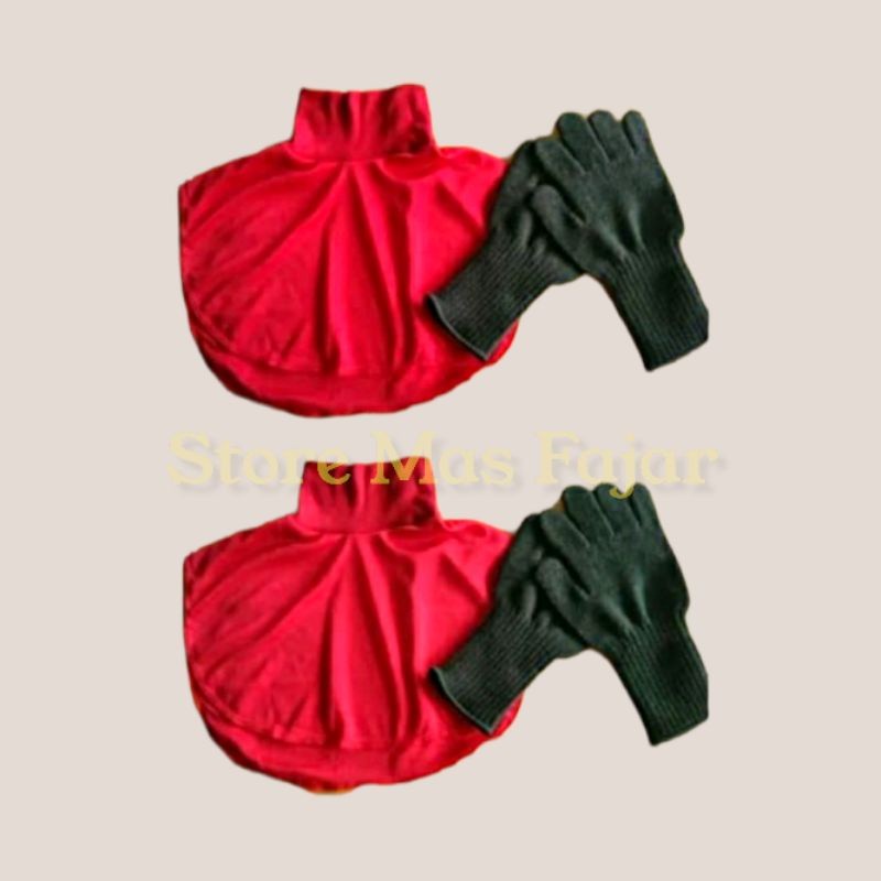 Syal Upacara/Syal Upacara TNI/Syal Merah/Scraf Upacara TNI/Sarung Tangan Wool