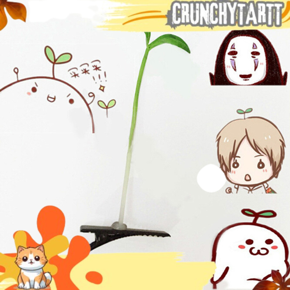 VIRALL HPDA hairpin sepucuk daun tunas tauge sporut hick jepit rambut cosplay E.COS