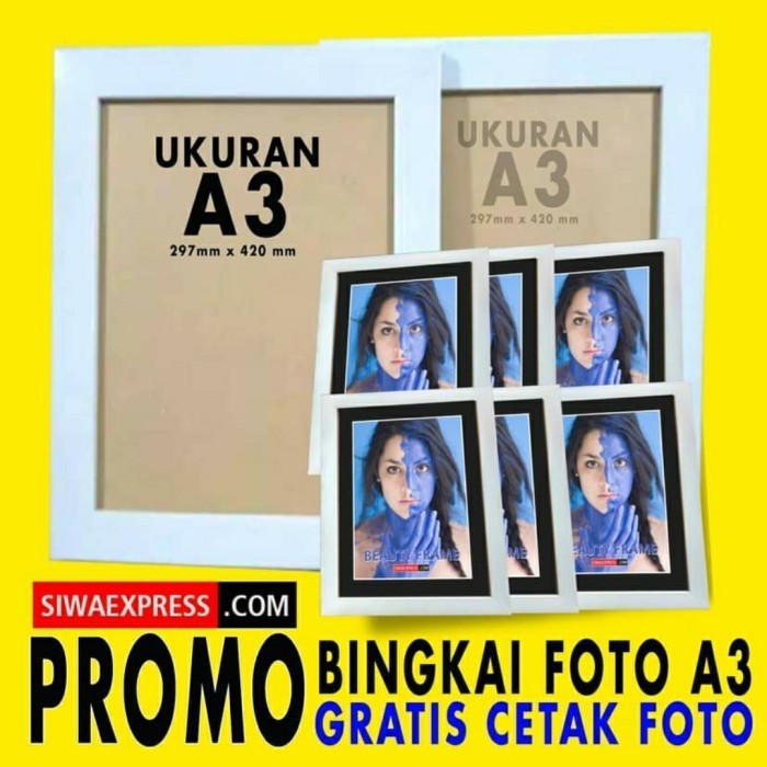 Promo Bingkai Foto A3 + Gratis Cetak
