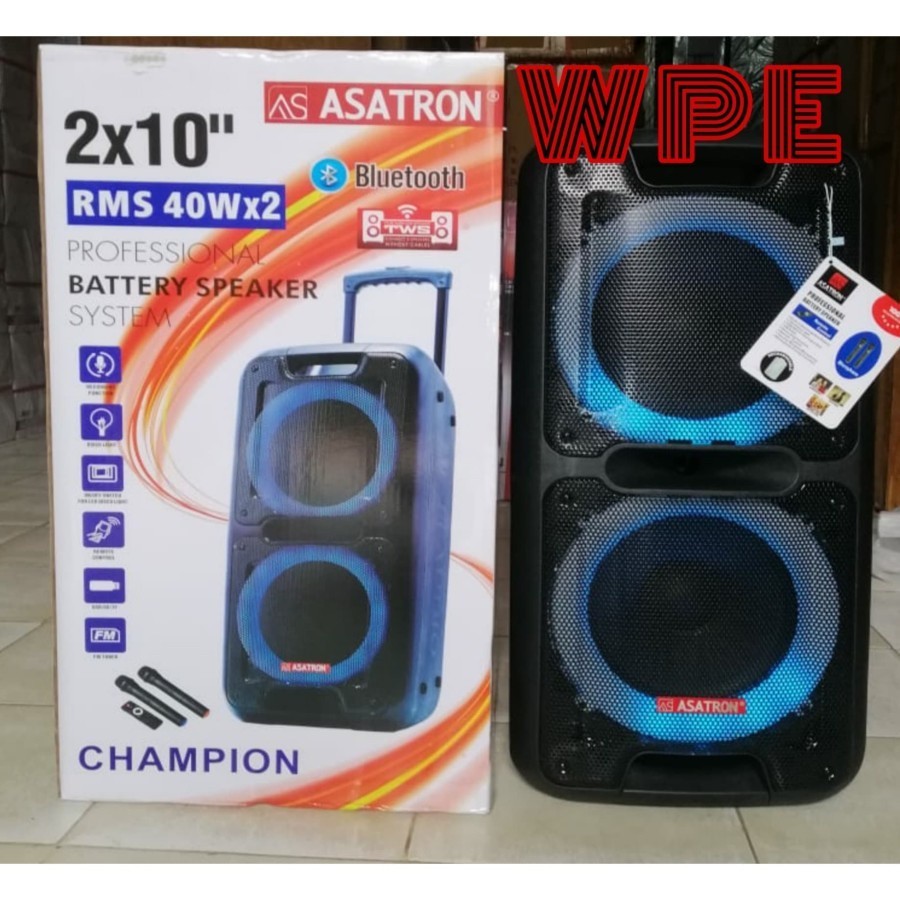 ASATRON CHAMPION 2X10" (SPEAKER MEETENG)/ASATRON CHAMPION 2X10 // speaker portable meeting asatron c