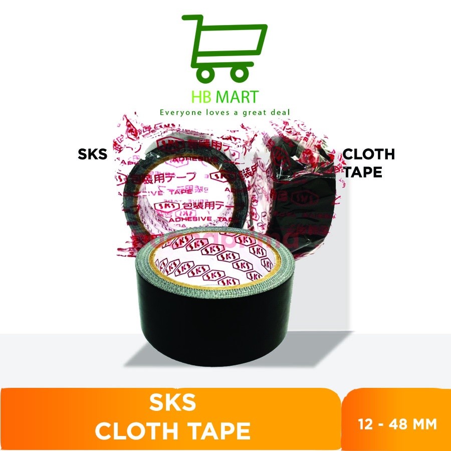 

CLOTH TAPE HITAM LAKBAN HITAM "SKS" 33MM (SZ) linen tape rekat sempurna