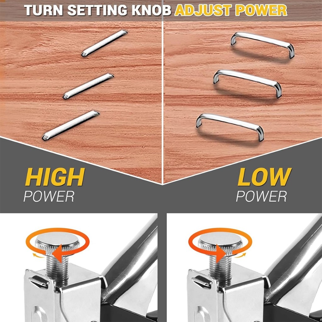 JLD Tool Staples Gun 3 in 1 Staples tembak Heavy Duty Staples Untuk Perekat Papan Kayu Jok Motor