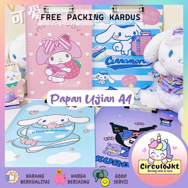 

PAPAN TULIS JALAN A4 SANRIO LABUBU / PAPAN JALAN UJIAN ANAK SEKOLAHAN