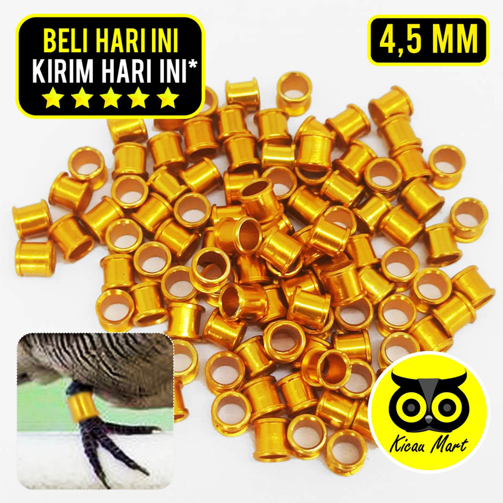 KICAU MART Ring Velg Penanda Kaki Burung Perkutut Gelang Cincin Kaki Burung Perkutut 4,5mm 4,5 Mm Ri