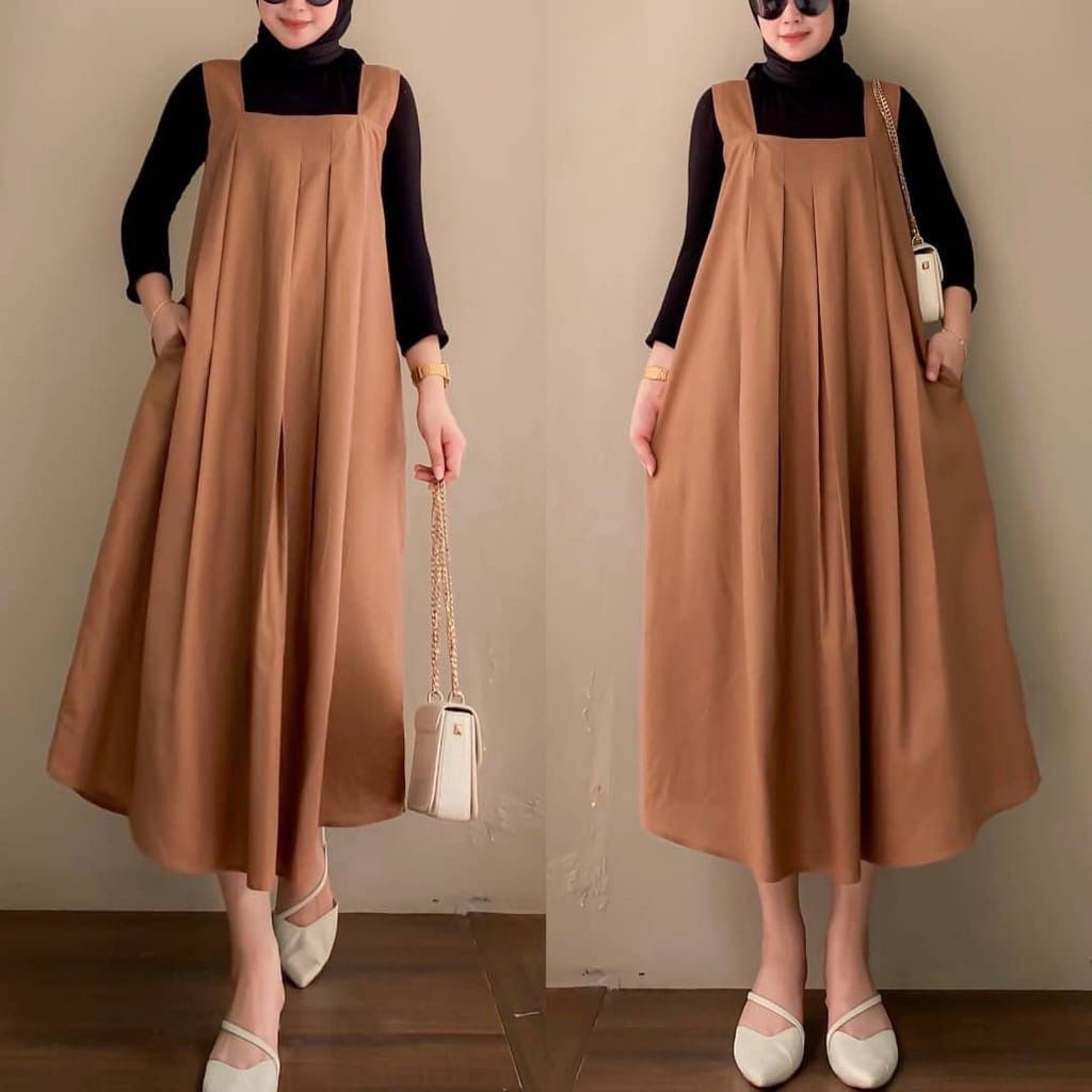KFASHION Alula Dress Overall LD 120 PJG 127 JUMBO / Atasan Long Wanita / Berynka
