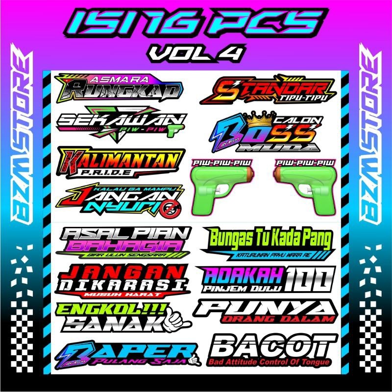 

Stiker Isi 16pcs Vol4 Original