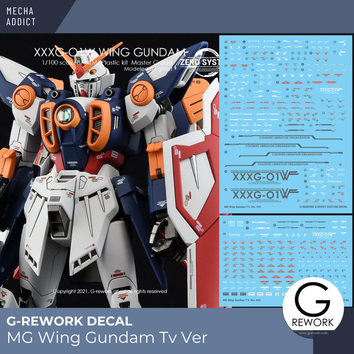Water Slide Decal MG Wing Gundam TV Ver by G-rework