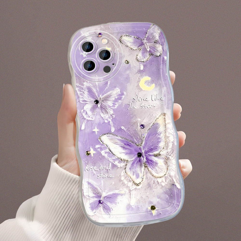 Casing Hp Untuk Compitable With iPhone 15 Pro Max Softcase Mode Phone Cover Funny Butterfly 4981 Ces