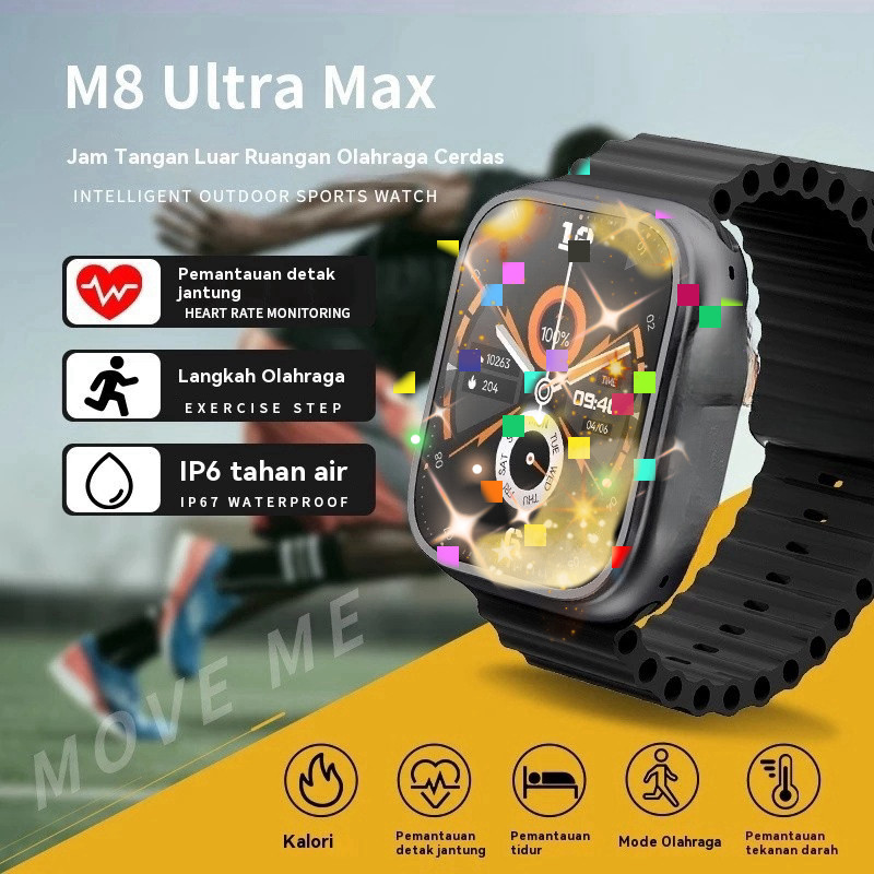 SMARTWATCH SERIES 8 ORIGINAL PRO 8 WATCH GS DAPAT 8 TALI BOX EXCLUSIVE GS M8 ULTARL MAX