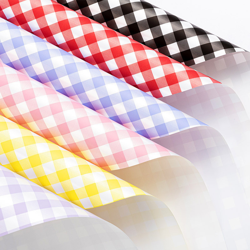 

Waterproof Flower Wrapping Paper Retro Fresh Checkered Bouquet Pearl Wrapped Flower Paper Gift Wrapping Flower Shop Material