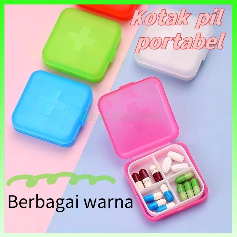 Kotak obat portabel/kotak penyimpanan pengeluaran/kotak obat bersegel seperempat/kotak obat jinjing 