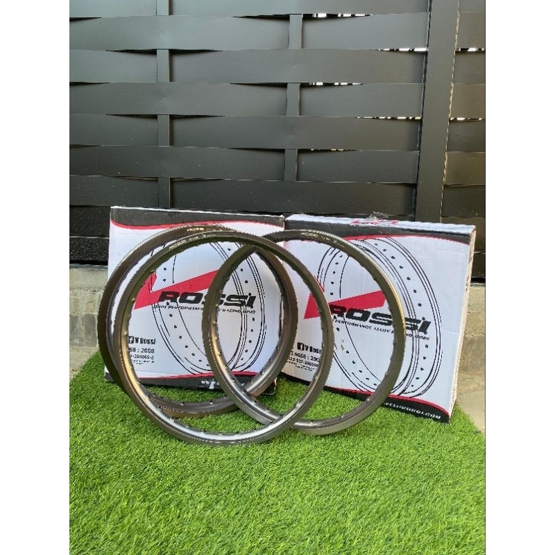 SATU SET VELG PELEG ROSSI WM SHAPE TITANIUM GREY 140 160 185 215 RING 17