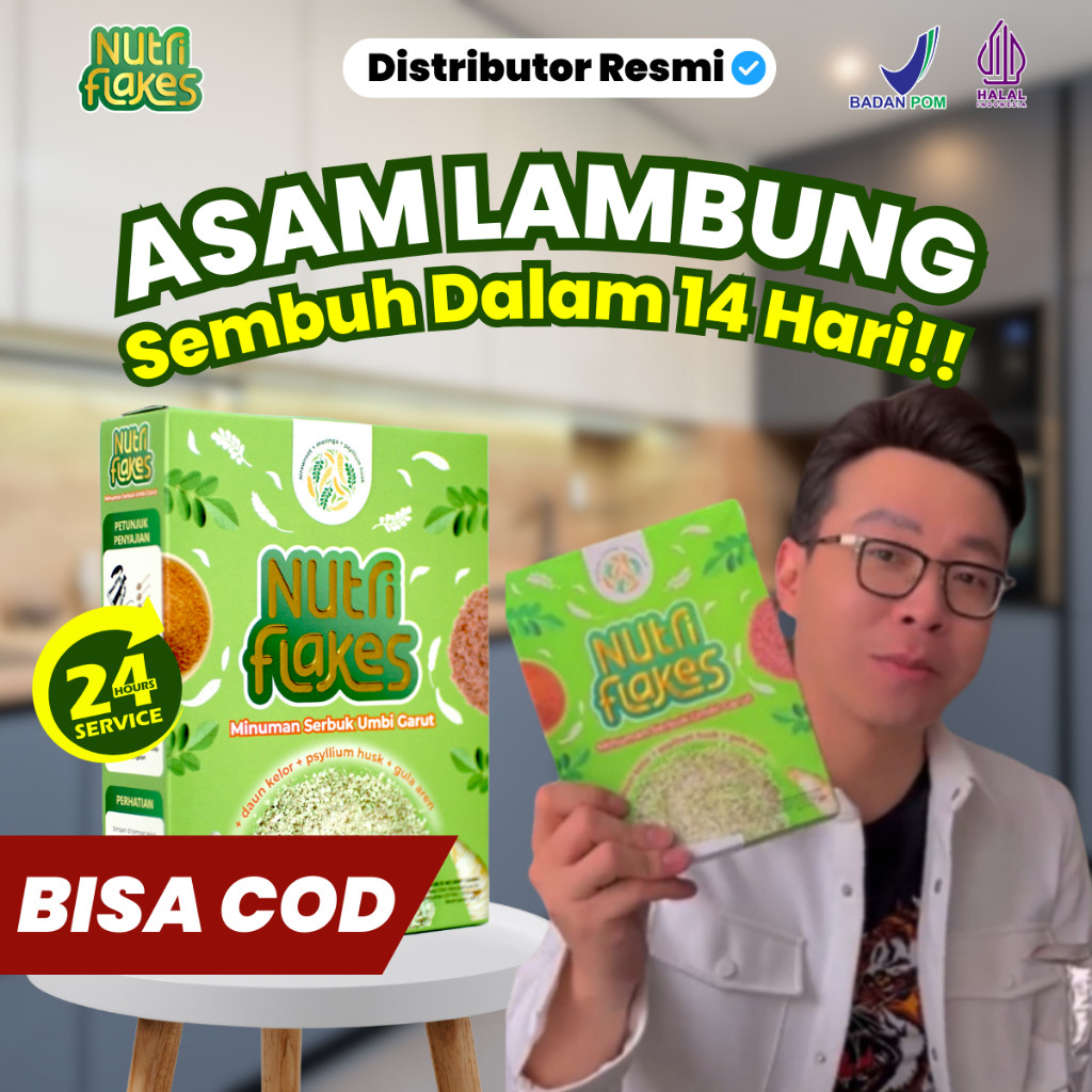 

Gebyar Diskon Nutriflakes Original Asli Sereal Umbi Garut Sembuhkan Asam Lambung Dalam 14 Hari BPOM Halal COD