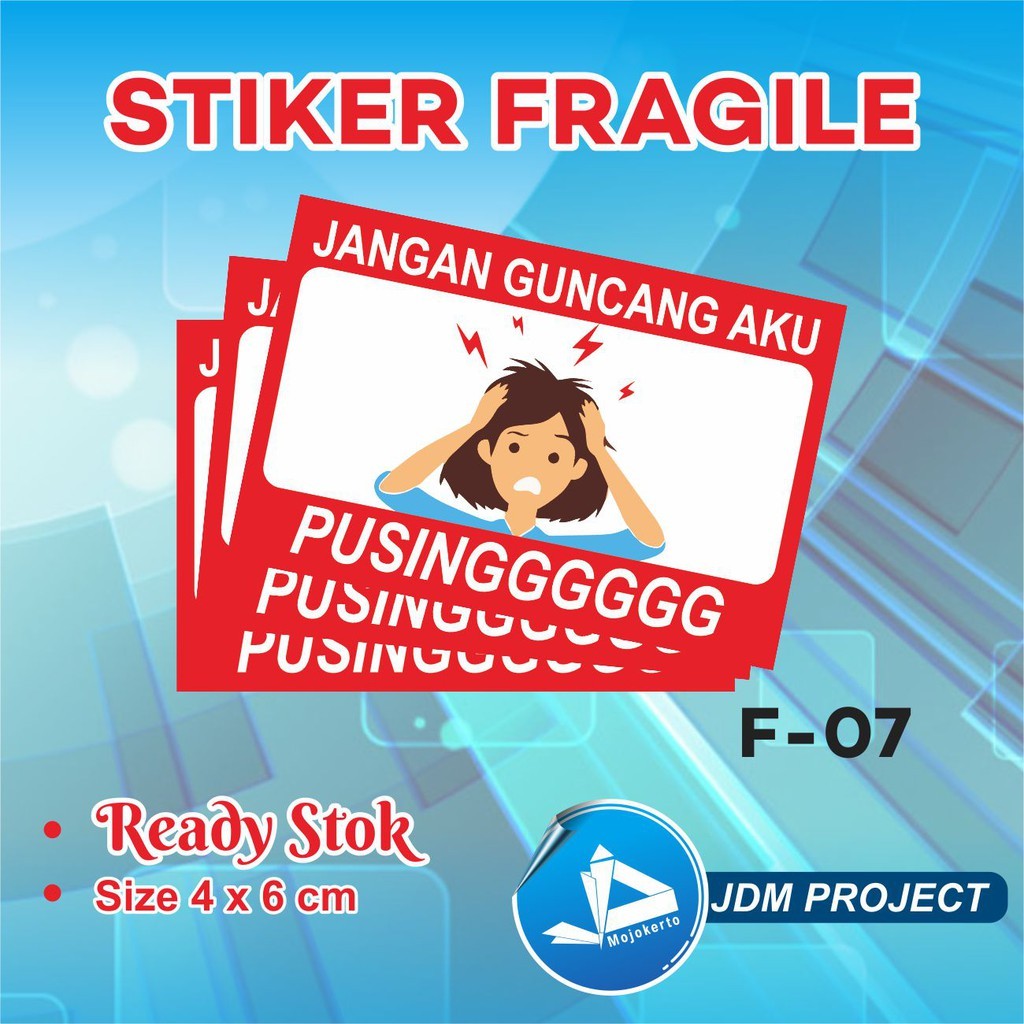 

Cetak Kilat - [100 PCS] STIKER FRAGILE STICKER PECAH BELAH MURAH LUCU UNIK