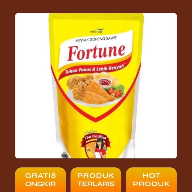 

MINYAK GORENG FORTUNE 1 LITER PROMO TOKO