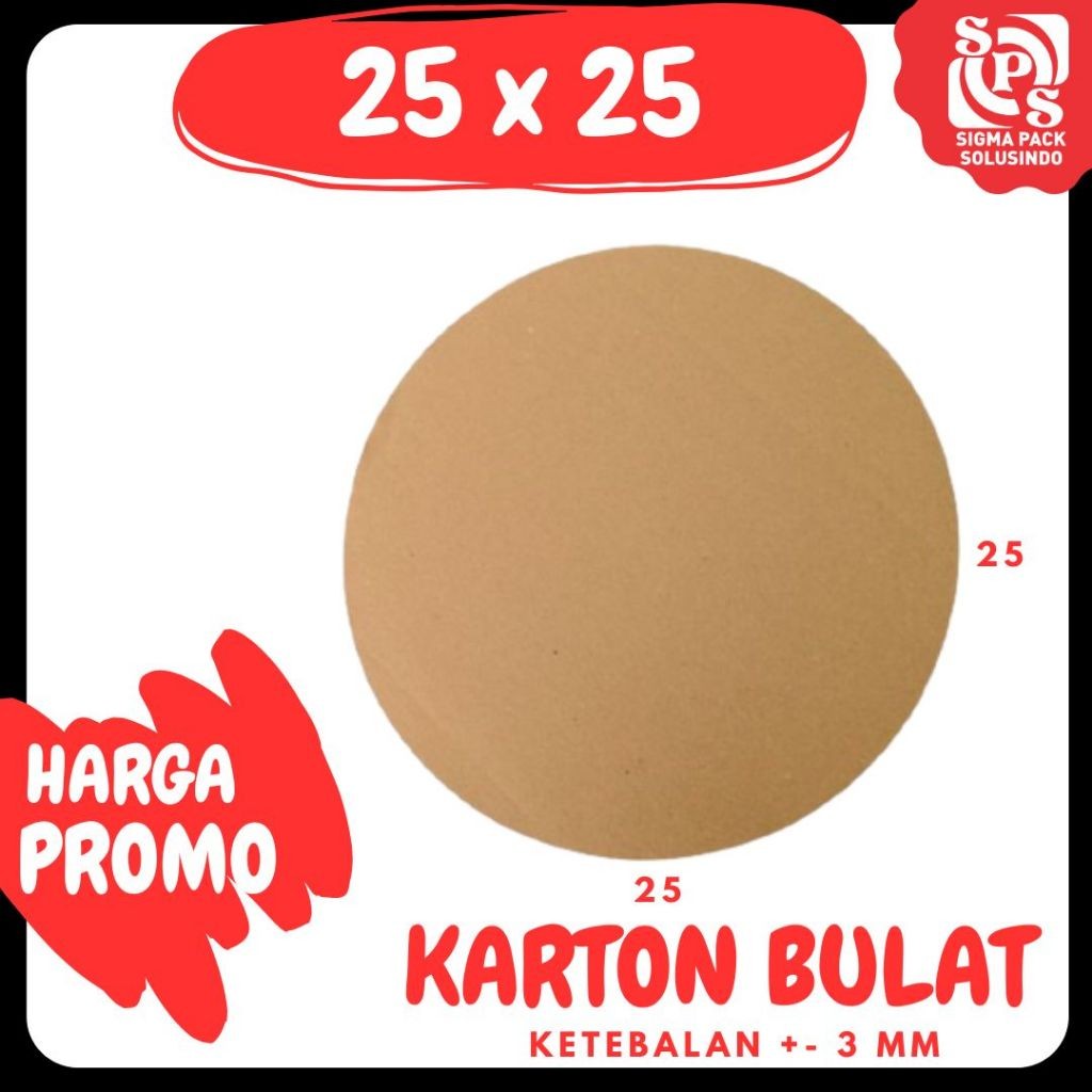 

Karton Bulat 25x25 Box Dus Packing Kotak Kemasan Coklat Polos Lingkaran VICTORY JPN