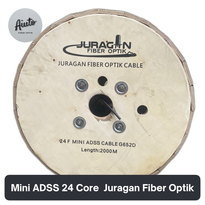 Kabel Mini ADSS 24 Core merk Juragan Fiber Optik 2km | Mini ADSS 24Core 2000 Meter | KU Mini ADSS 24