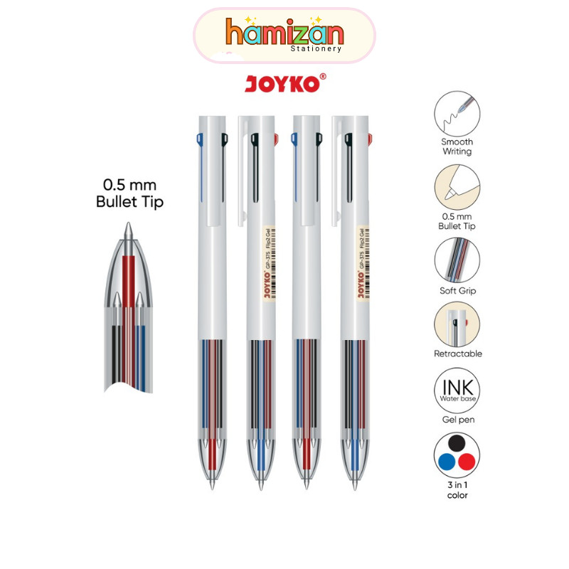 

( 1 pcs ) Flip2 Gel Pulpen Gel 3 Color / Pen Gel / Bolpen gel 3 warna GP-375 Flip2 Gel Joyko harga 1 pcs / Gel Pen Pulpen Pena Joyko GP-375 Flip2 Gel 0.5 mm 3 Warna Colors Murah Berkualitas
