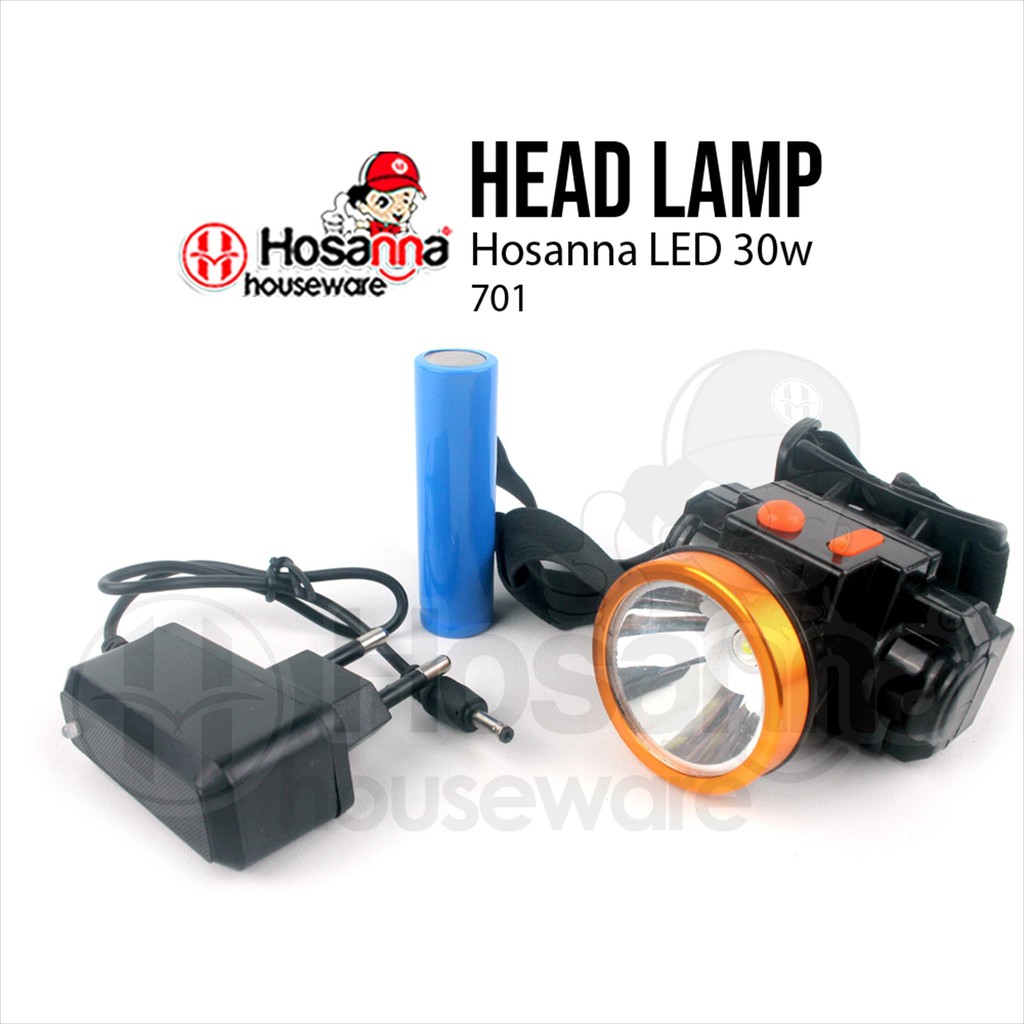 Senter Kepala Hosanna  /  Headlamp Led Putih 30 Watt