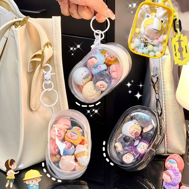 PVC Pouch Doll Pouch Keychain Bag Tas Wanita Pvc Untuk Boneka Pouch Boneka Doll Nendoroid Storage