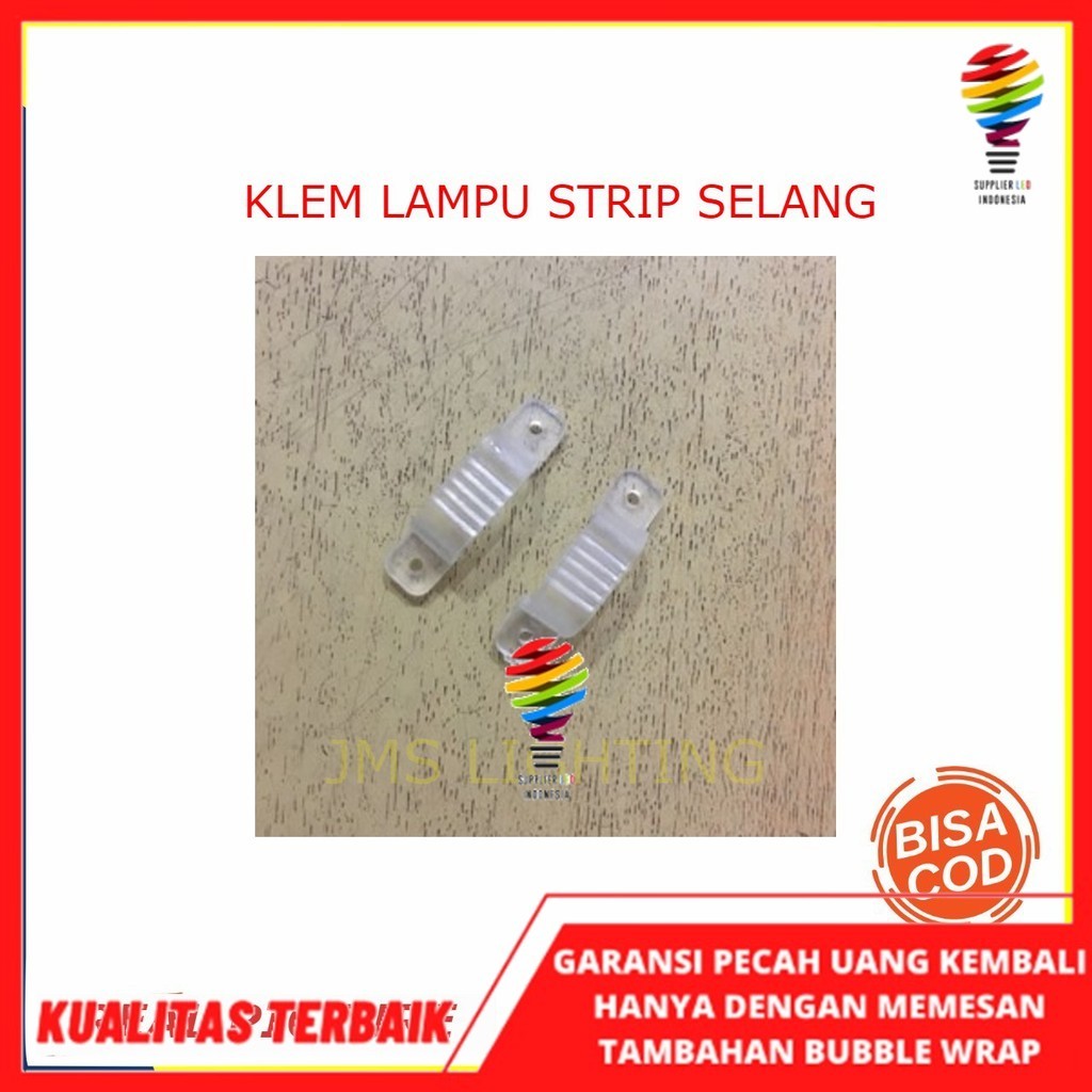 KLEM LAMPU LED STRIP SELANG 5050 220V MODEL KOTAK - PENAHAN / PENGIKAT LAMPU SELANG 5050