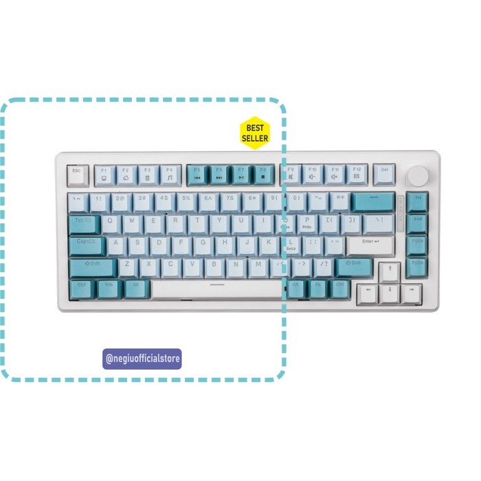 (TTP) Digital Alliance / DA Meca 8s Mechanical Gaming Keyboard 75% Garansi Resmi - OceanLight, Red S