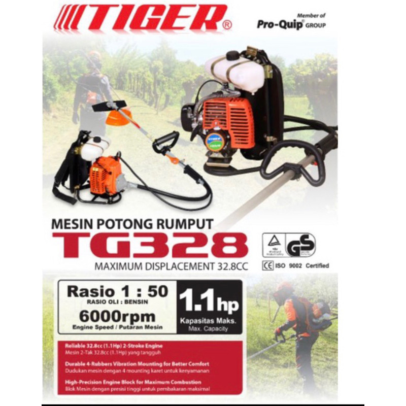 mesin potong rumput tiger / mesin babat rumput 328