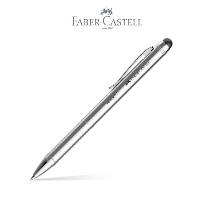 

[New] Faber Castell Stylus Pen Vernate 0.7 Silver Metalic Barrel