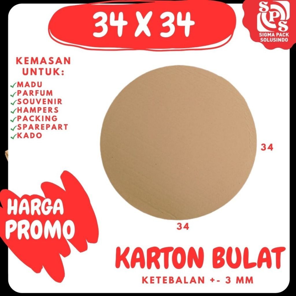 

Karton Bulat 34x34 Box Dus Packing Kotak Kemasan Coklat Polos Lingkaran MEDIAPACK