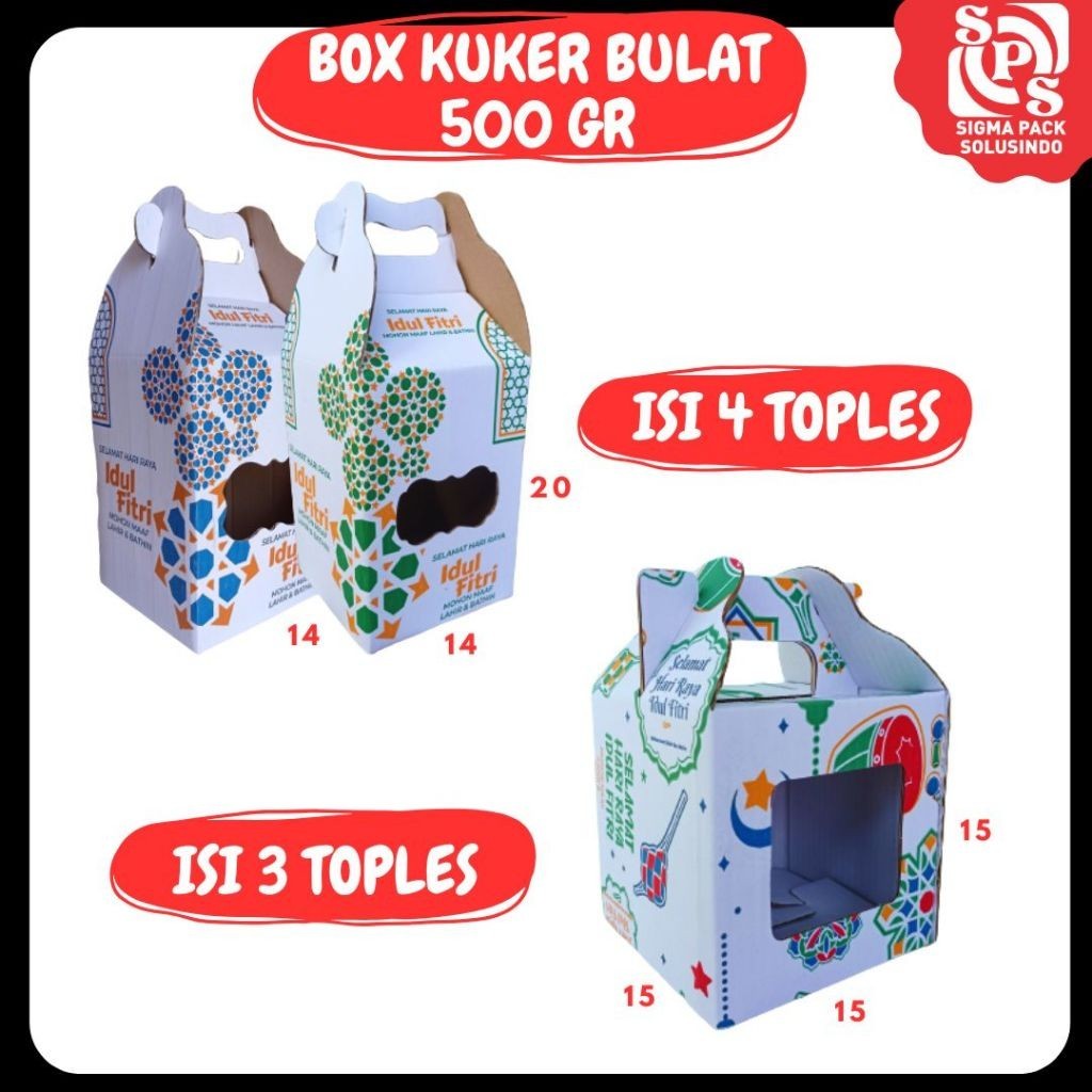 

Kardus Jinjing 14x14x20 / 15x15x15 Kue Kering 500gr Isi 2/3 Bulat Gable Box Kuker Ied Mubarok Dus Idul Fitri Lebaran Packing Kotak Kemasan Karton MEDIAPACK
