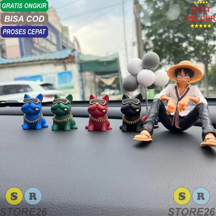 (AUTO) Aksesoris Dashboard Mobil Gloomy Bear & Bulldog/Hiasan Dashboard Car - Gloomy Bear