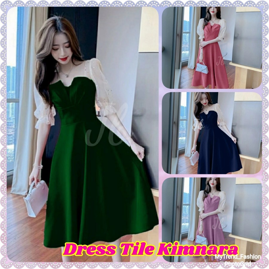 Dress Edisi Natal 2025 Terbaru Kekinian - Dress Combi Tile Vivian dan Dress Tile Aiko dan Tile Celia